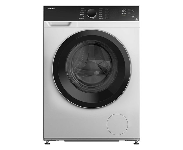 Silver Front Loader Washing Machine